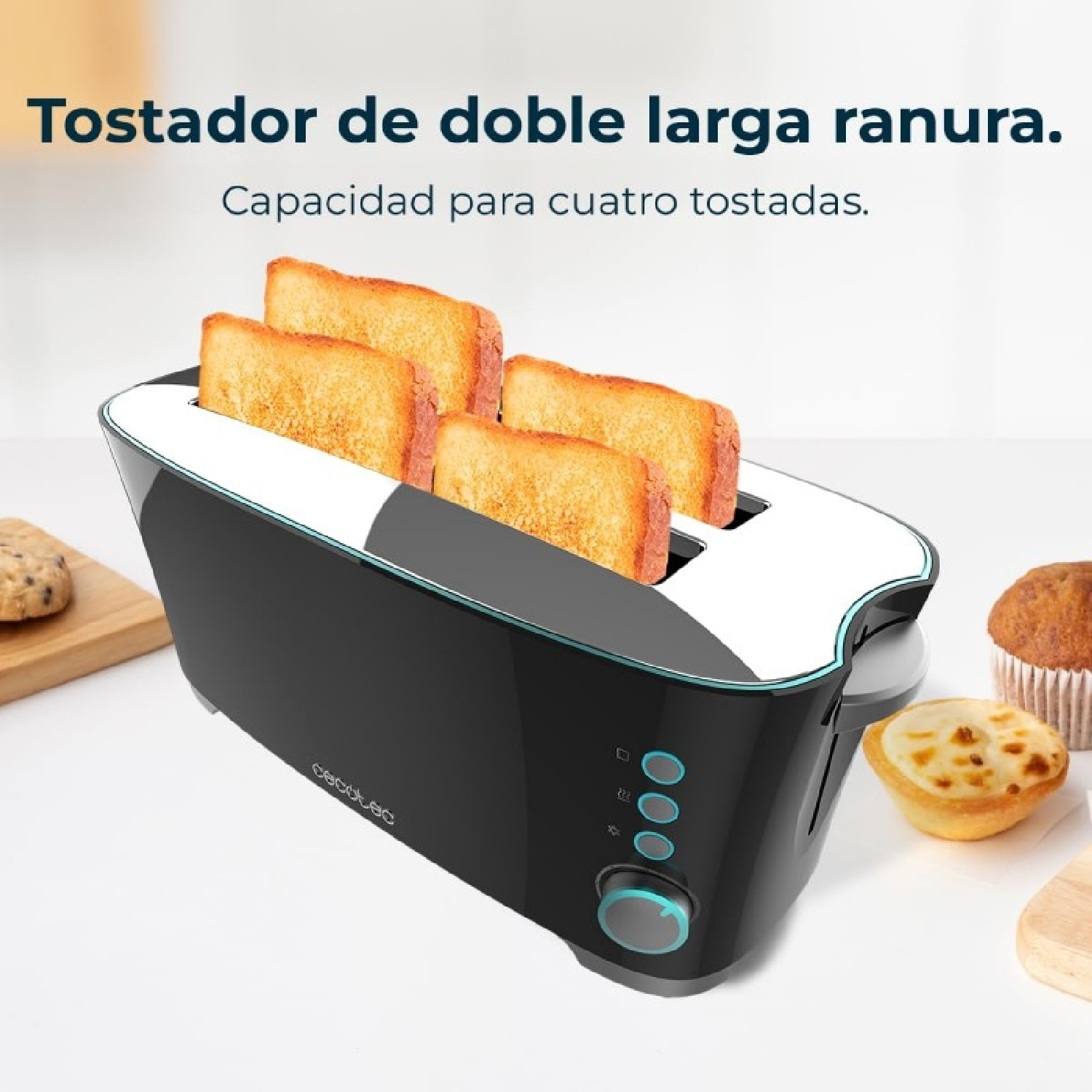 Grille-pain verticaux Toast&Taste Extra Double B Cecotec