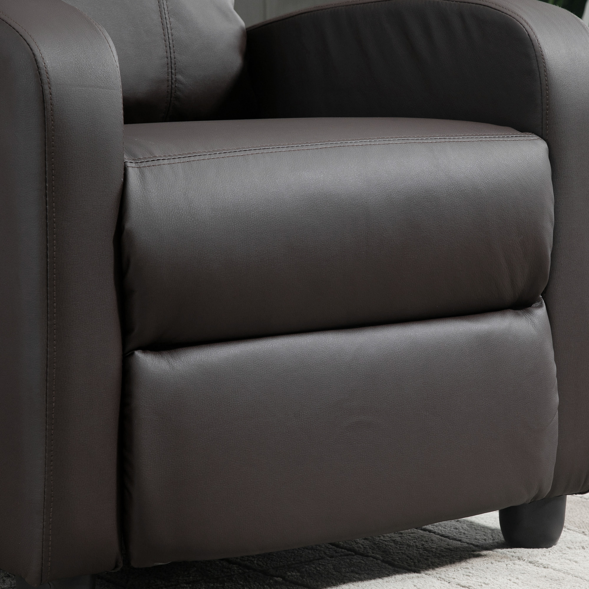 Sillón de Masaje Relax Reclinable con Mando a Distancia 2 Zonas de Masaje 8 Programas 5 Niveles de Intensidad y Temporizador Tapizado en PU 68x88x98 cm Marrón