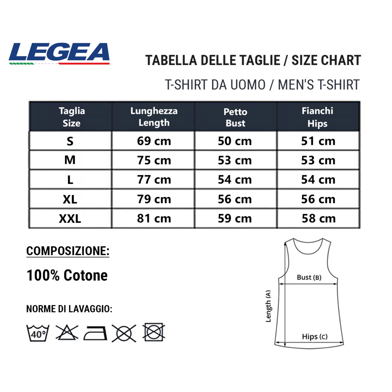 6 Canotte Uomo LEGEA Art. 830 Bianco