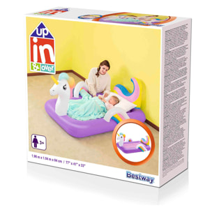 UP, IN & OVER. LETTO GONFIABILE BAMBINI UNICORNO 196 X 104 X 84 CM