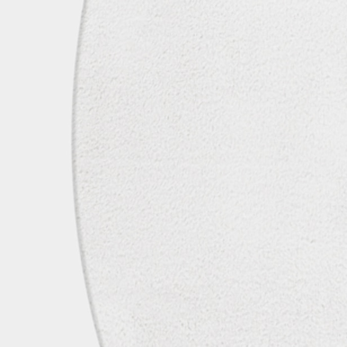 BARROW - Tapis rond en fausse fourrure doux uni Blanc