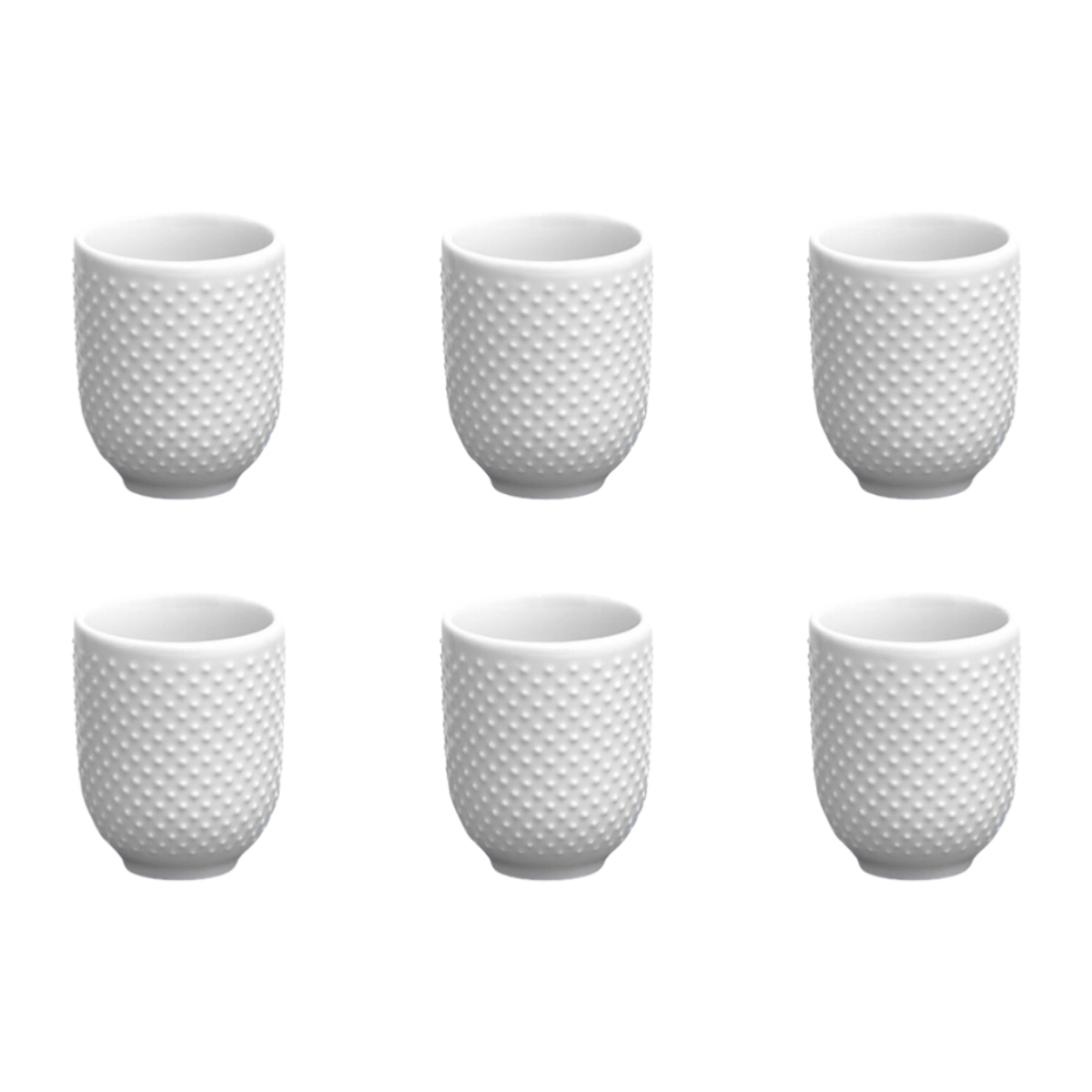 Lot de 6 tasses blanc - "Serenity"