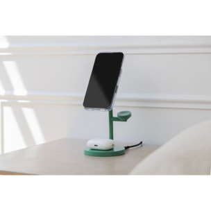 Chargeur CASYX 3 en 1  Charge rapide Qi2 vert