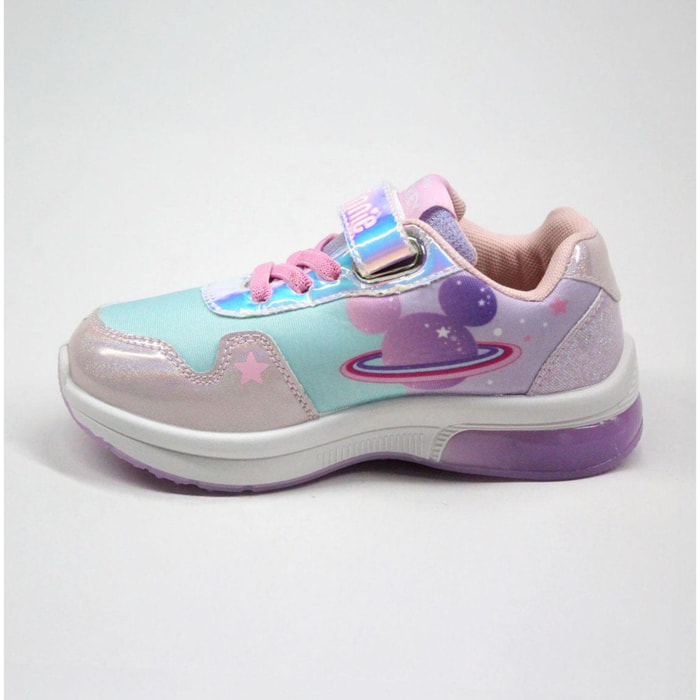 Deportiva Suela Pvc Con Luces Minnie