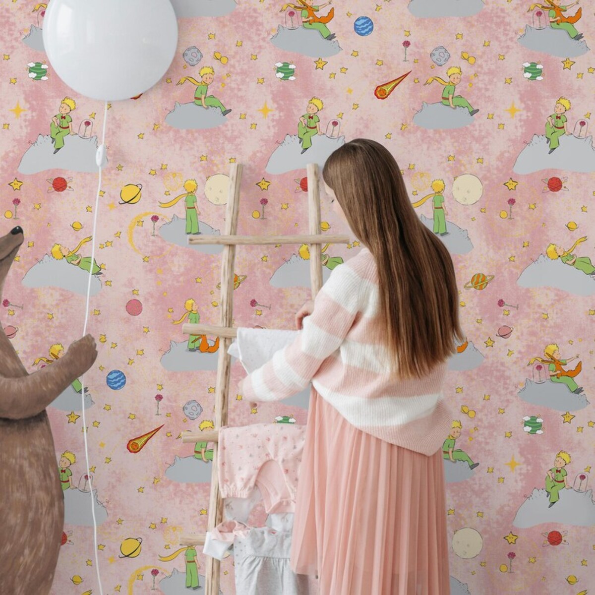 Carta da Parati Ufficiale Il Piccolo Principe Spazio Rosa