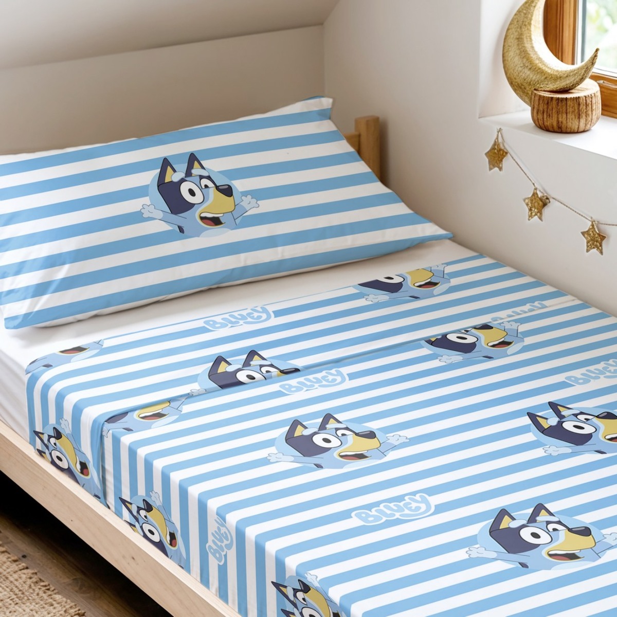Sábana encimera BLUEY + funda almohada 45x125