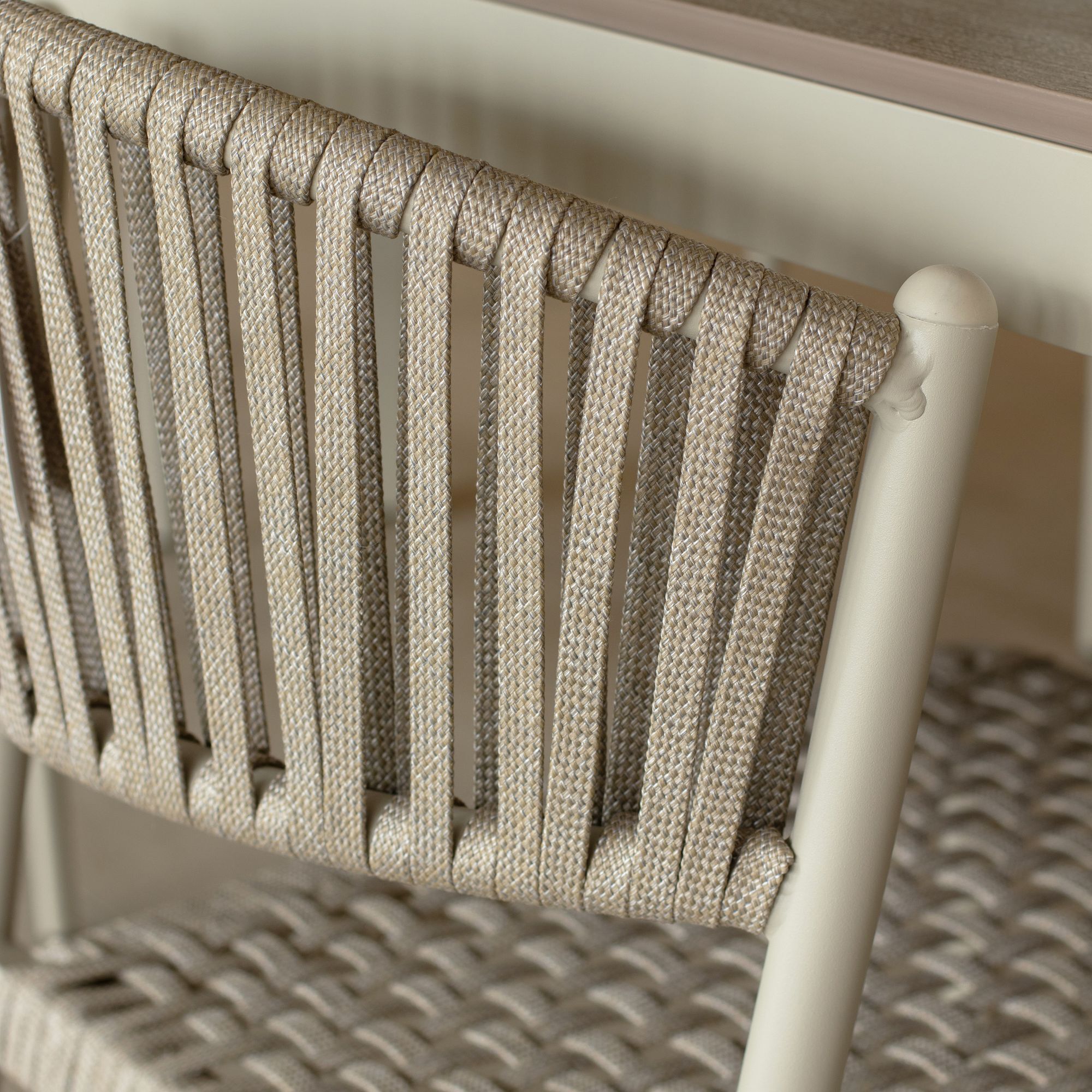 Ensemble de jardin table polywood blanc et chaises 8 places FIGARI