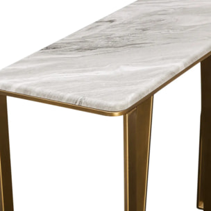 Console Graphite rectangulaire 32x120cm doré