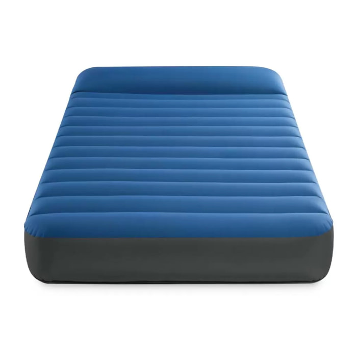 Intex 64011 - Colchoneta hinchable individual de TPU, azul, con bomba eléctrica portátil, 99x191x22 cm