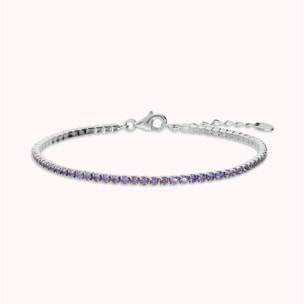 Bracciale Tennis con Cubic Zirconia Viola Effetto Degradé
