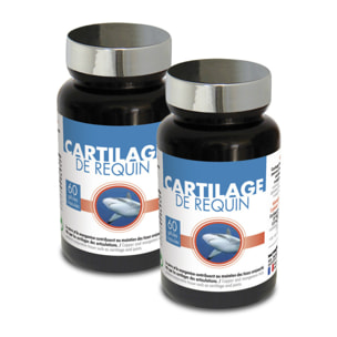 NUTRI EXPERT - Cartilage de requin - Renforce les cartilages et les tendons - Préserve la santé des articulations - Chondroïtine + Cuivre + Manganèse - Lot de 2 x 60 gélules végétales