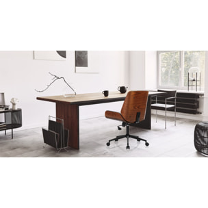 Tomasucci Chaise de bureau ODDA en bois foncé