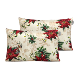 FUNDA DE COJIN DE TERCIOPELO DE NAVIDAD CHAMONIX 30x50 cm