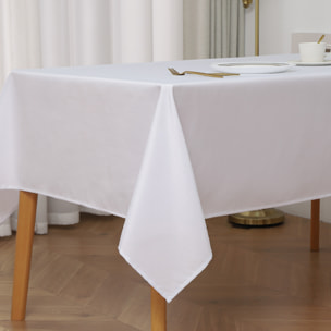 Nappe carrée et enduite antitache - Blanc