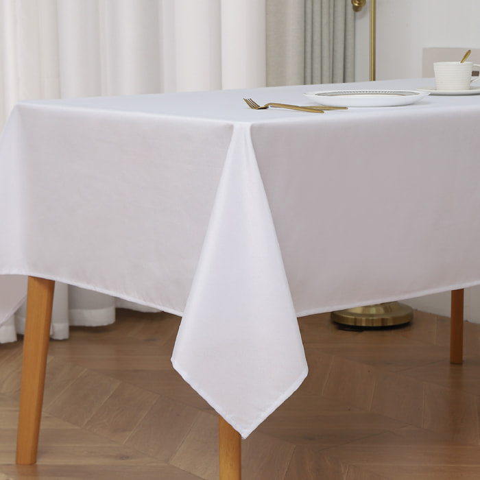 Nappe carrée et enduite antitache - Blanc