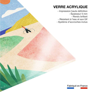 Tableau paysage beach girl  Tableau plexiglas