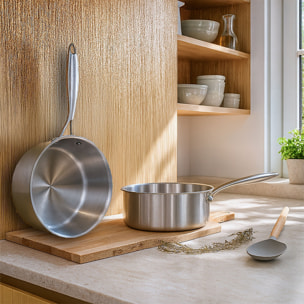 Batterie de cuisine 5 pièces en acier inoxydable - tous feux TRINOX