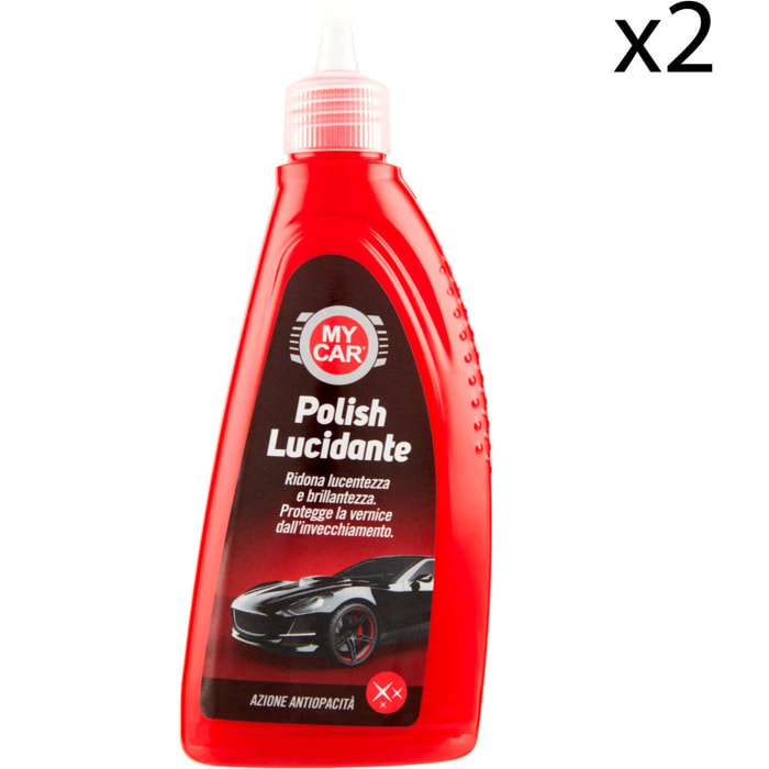 2x My Car Polish Lucidante Azione Antiopacità Protegge la Vernice - 2 Flaconi da 250ml