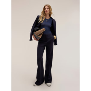 Motivi - Pantaloni flare in punto milano - Blu