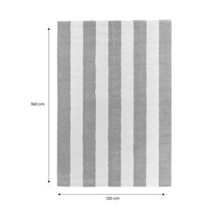 Tapis intérieur rayures ocre et blanc PABLO