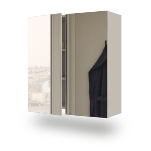 Armario camerino con espejo Inspire Blanco Brillo