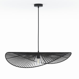 Suspension noire en papier de corde 75 cm - Mada