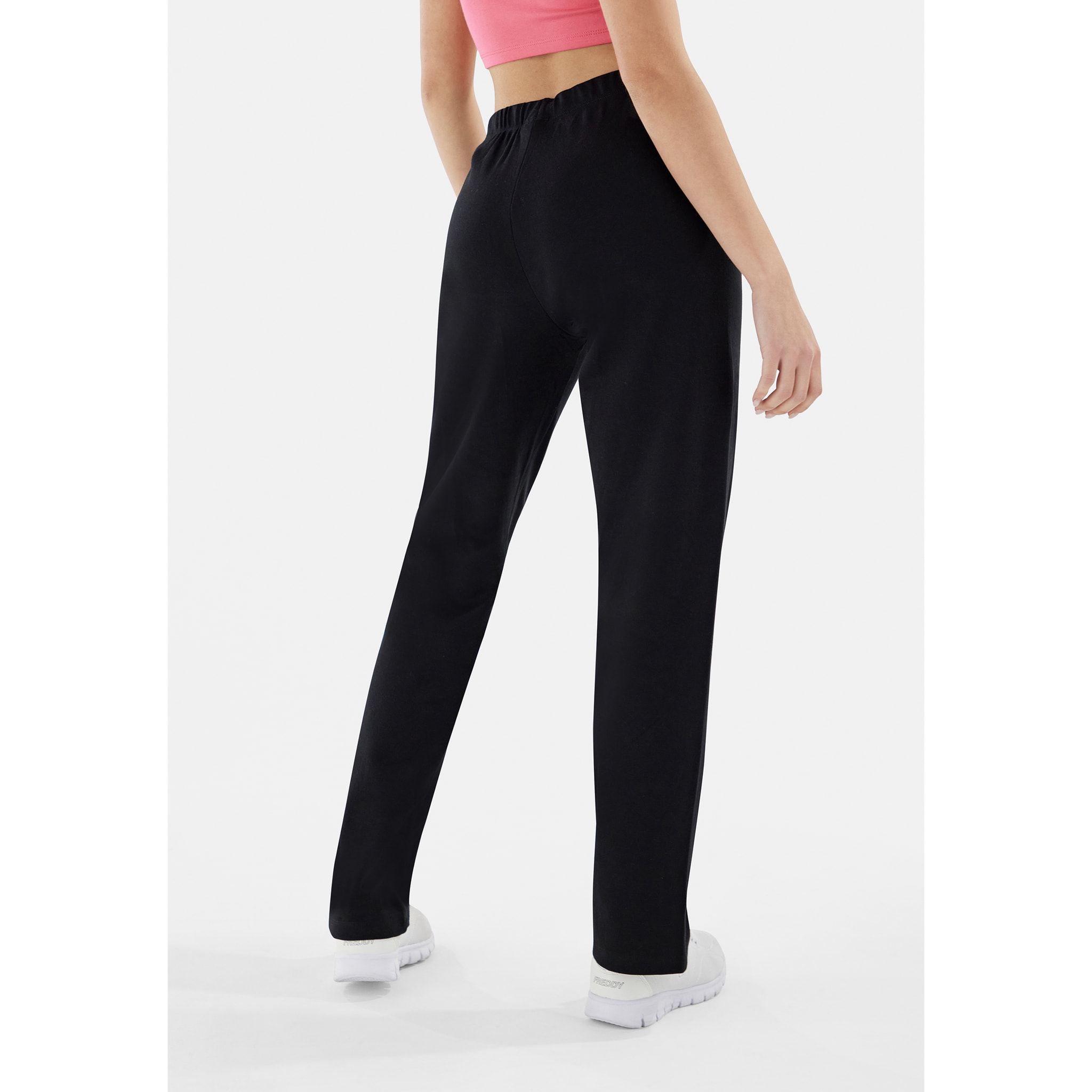 Pantaloni sportivi regular fit vita alta con coulisse