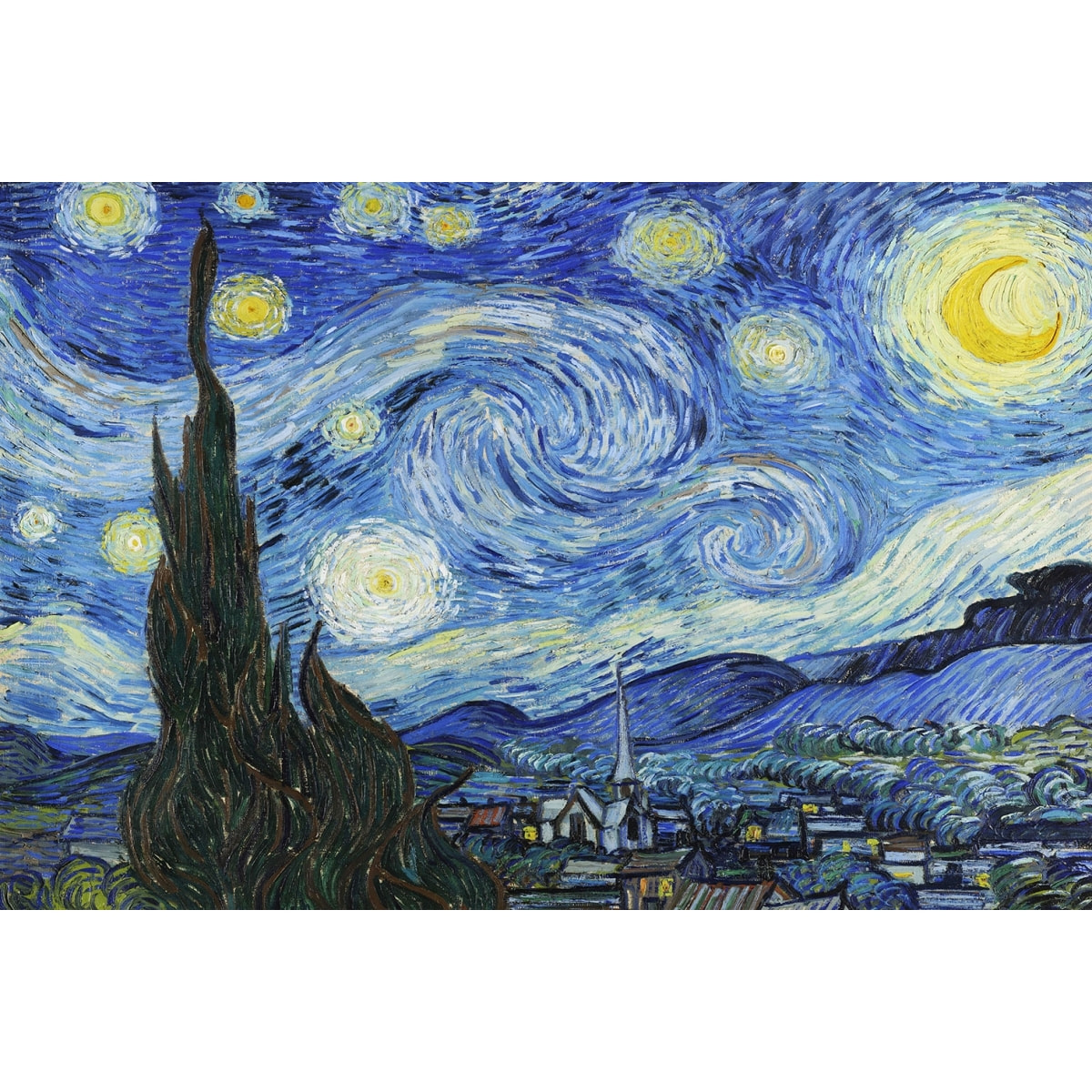 Tableau célèbre La Nuit Etoilée de Vincent Van Gogh Toile imprimée