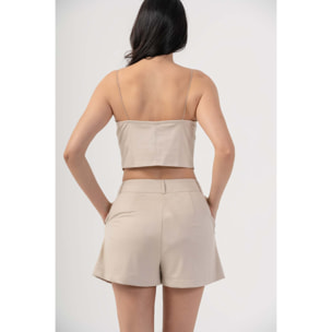 Kocca - Top cropped effetto suede Donna