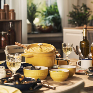 Cocotte en fonte, Rond(e), Citron, Fonte