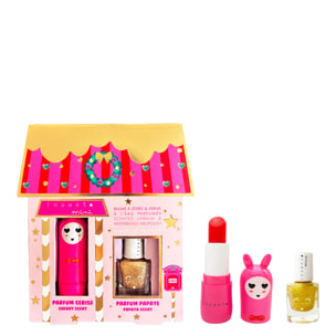 Merry & Glowy - Coffret Baume à Lèvres Nourrissant Parfumé Cerise + Vernis à l'eau Doré