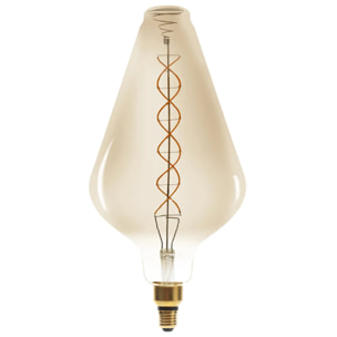 Ampoule LED "Pyramide" ambrée - filament torsadé E27