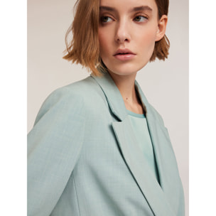 Motivi - Chaqueta de doble botonadura en poliviscosa - Green Water