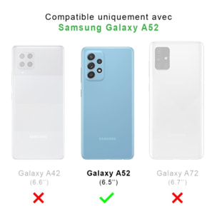 Coque Samsung Galaxy A52/A52S Antichoc Silicone + 2 Vitres en verre trempé Protection écran