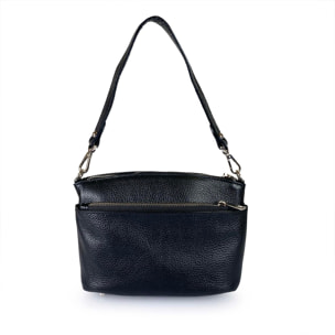 Borse Donna colore Nero-in pelle Made in Italy 24 X 16 X 6cm