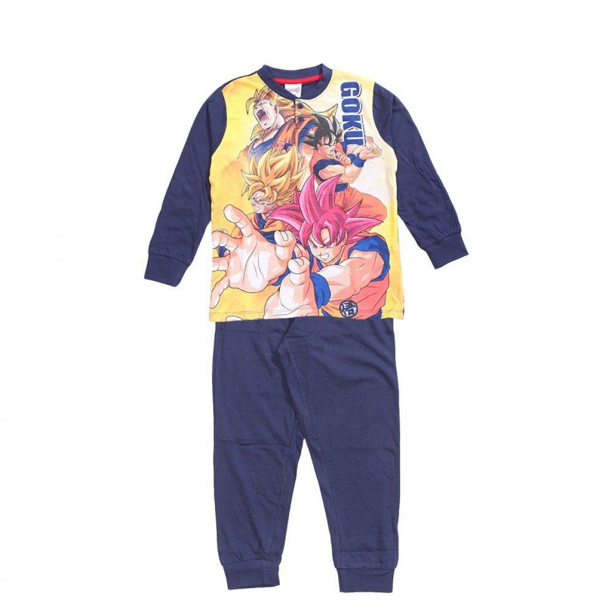 Dragon Ball Pigiama Lungo Primaverile Navy Blu Lui Dragon Ball Multicolor