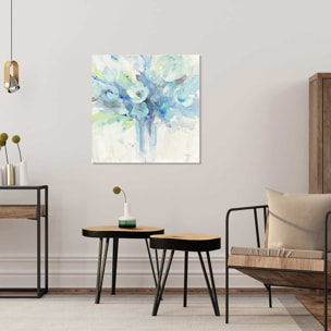 Décoration murale fleurs Bouquet bleu Tableau plexiglas