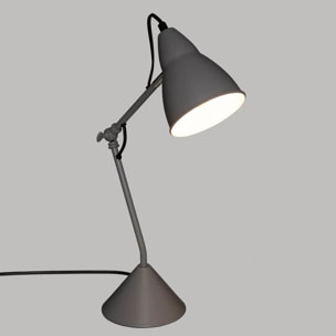 Lampe arc "Aude" - métal - gris H62 cm