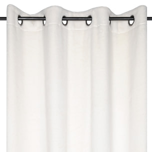 Rideau cocooning en imitation fourrure - Blanc
