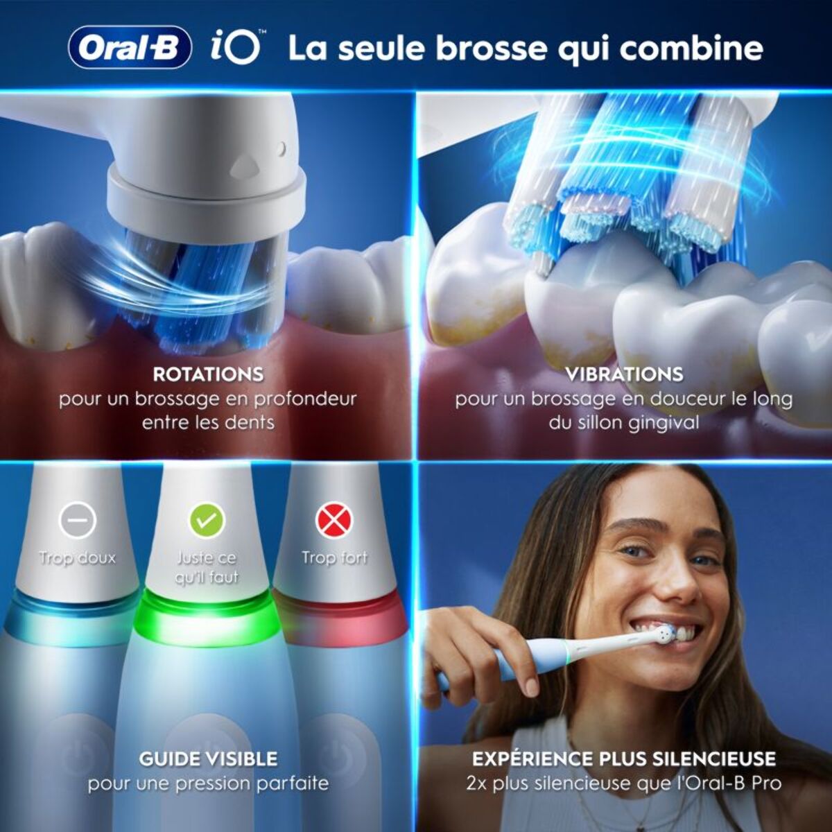 Brosse à dents électrique ORAL-B iO3 Series Ice Blue