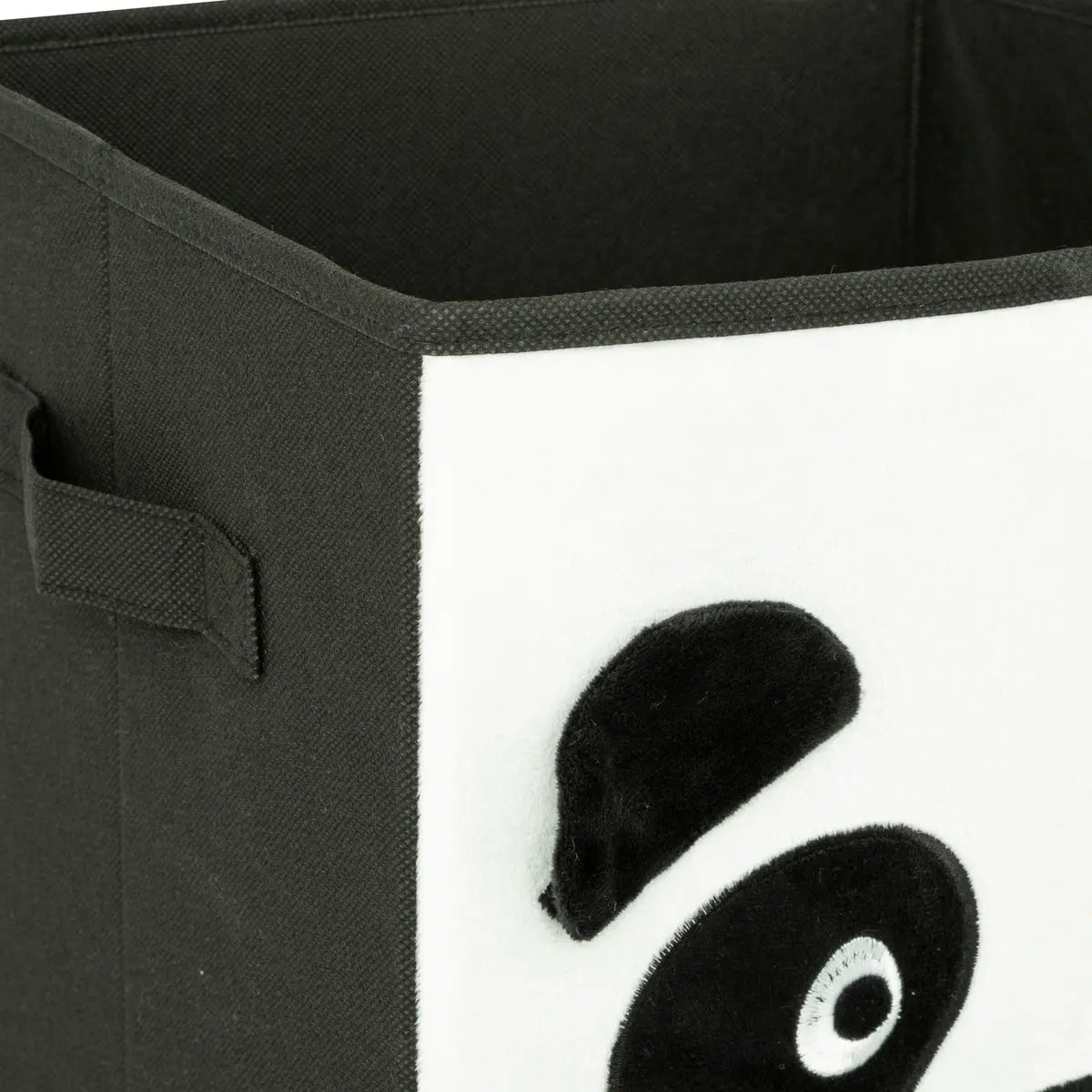 Boîte de rangement enfant panda "Joey" noir & blanc 29x29cm