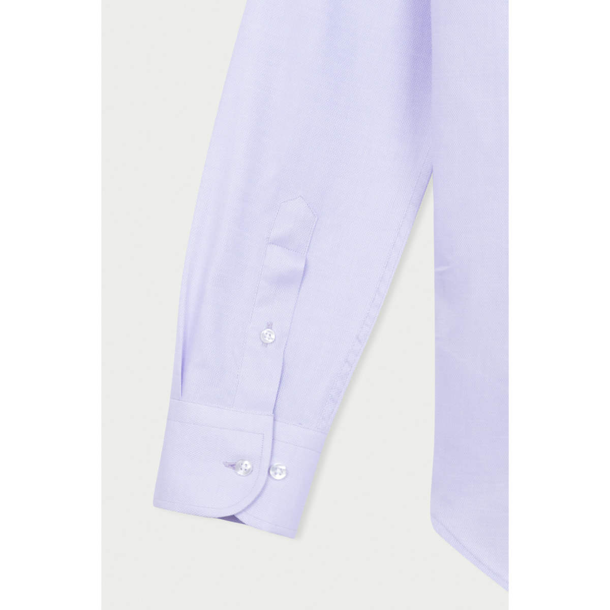 Camicia Uomo 1 Bottone Francese Slim Cotone Unito Lilla