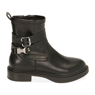 Ankle boots neri con cinghie