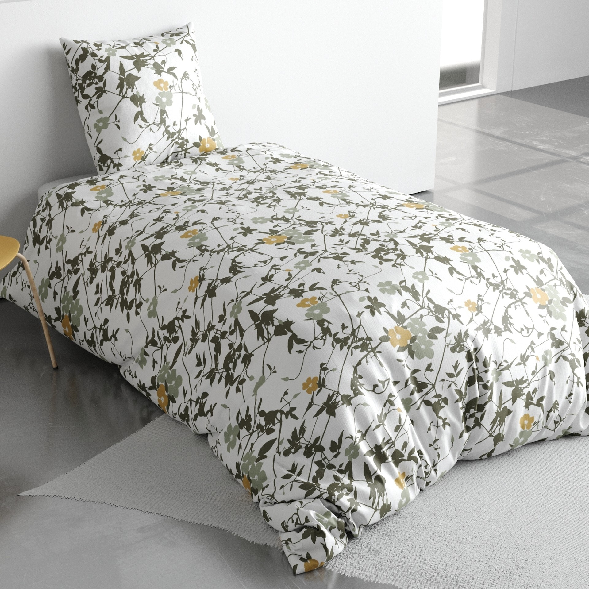 Parure Housse De Couette 2pcs 100% Coton 57fils Hoya