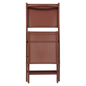 Lot de 4 Chaises de jardin Essentia pliables acajou