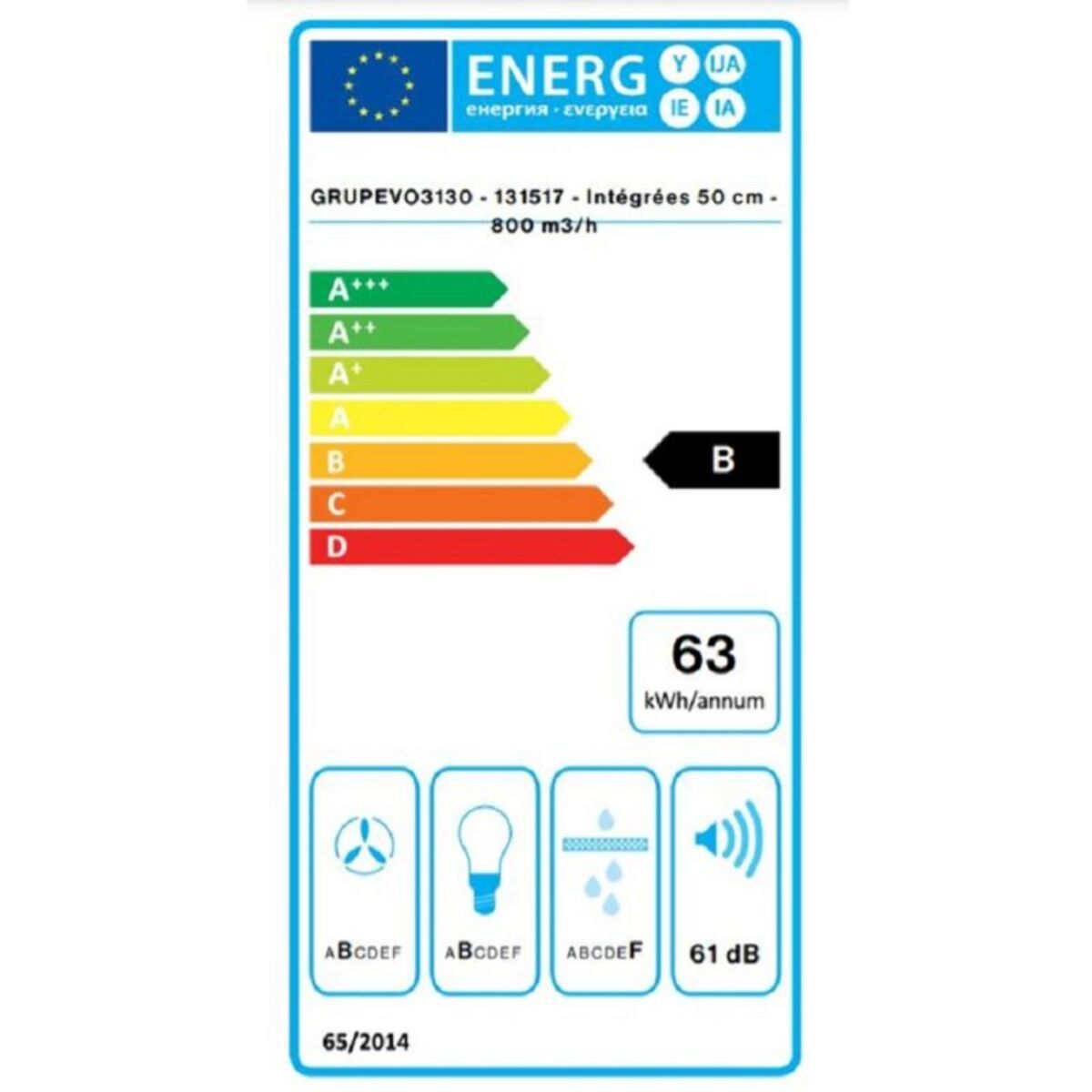 Hotte encastrable FALMEC GRUPEVO3130