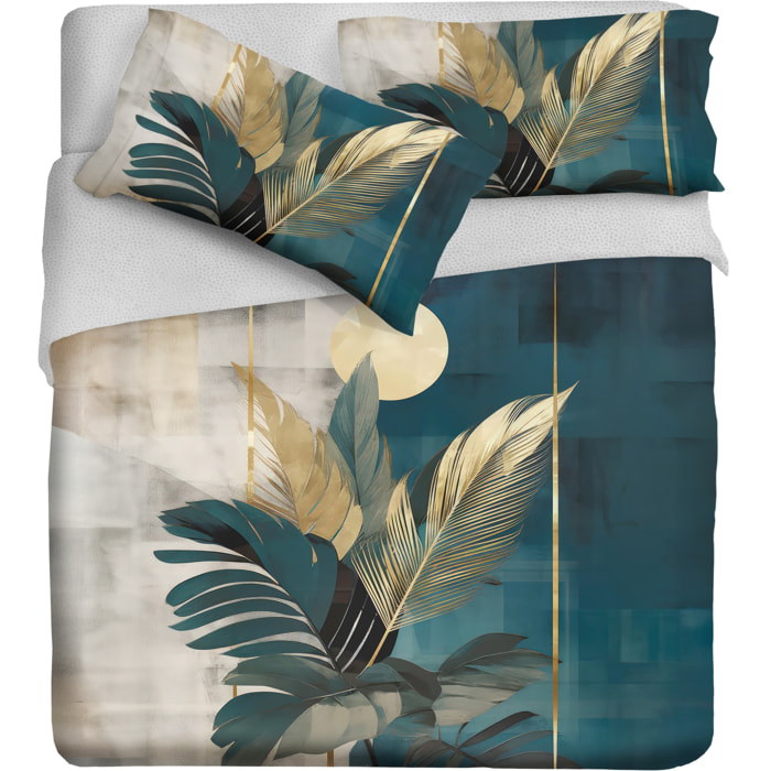 Parure copripiumino fotografico Piazzato Fine Art 2 piazze Disegno Moon