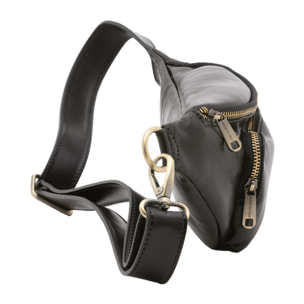 Marsupio  da uomo In Vera pelle Made in Italy 30x15x8,5 cm