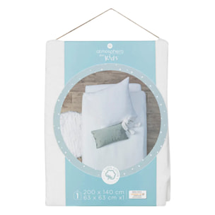 Parure de lit "Lili" en gaze de coton 140x200cm blanc