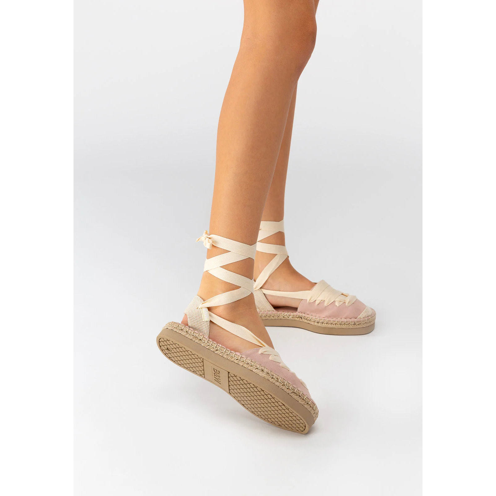 Espadrillas  per bambine con fiocco, tela B&W